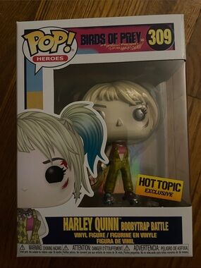 Hot Topic Harley Quinn Boobytrap Battle Pop! Vinyl - Blonde, Blue, Pink, Green